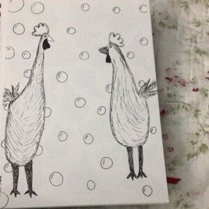 New chicken ink drawing 7x10